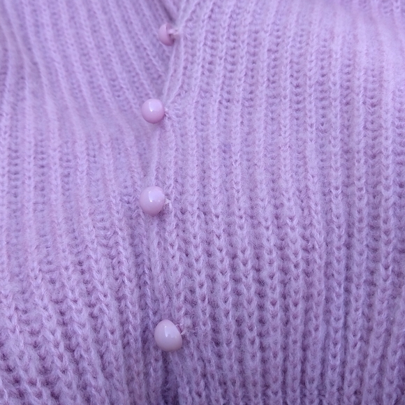 1980's ORCHID CARDIGAN SWEATER 80's S M - Picture 6 of 10